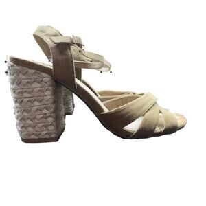 Fergie Women's Fiance Heeled Sandal Ankle Strap Latte - Size 8